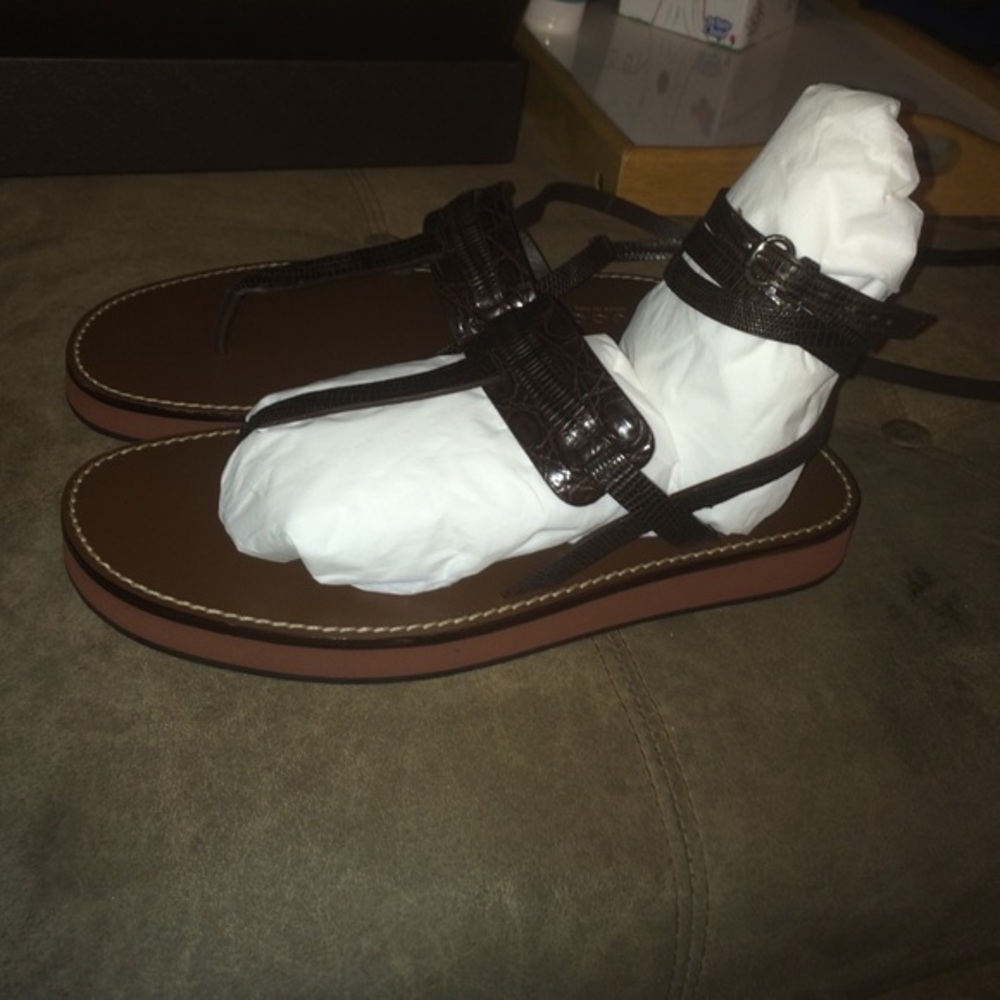NEW Croc/lizard wrap sandal - Picture 3 of 3